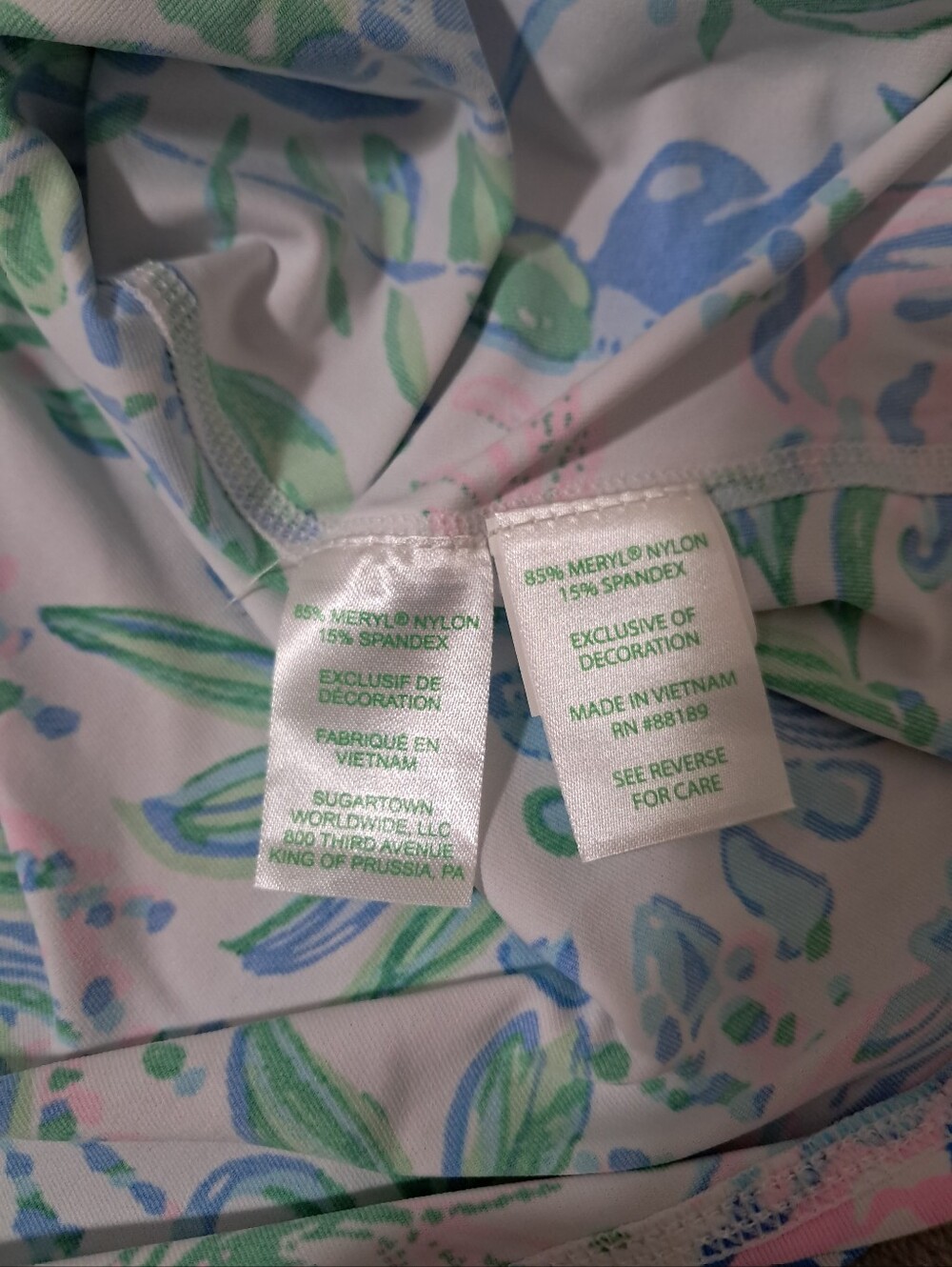 Lilly Pulitzer Luxletic Floral Renay UPF 50+ Tank Top Resort White Sz. L - Picture 5 of 8